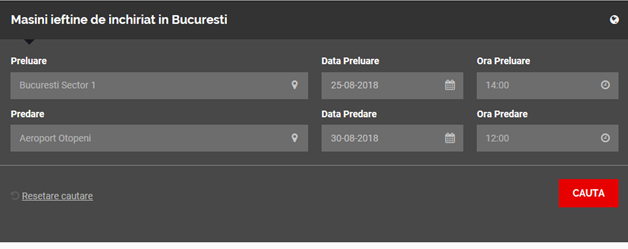 Închiriere mașini ieftine București
